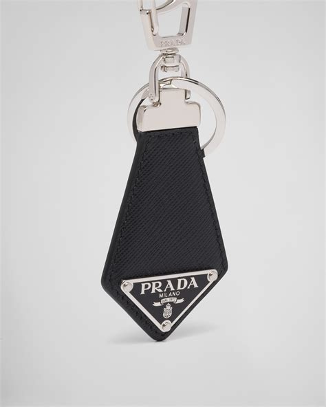 Prada leather keychain